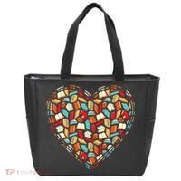 Cute Book Lover Reading Fan Heart Tote Bag thumb 0