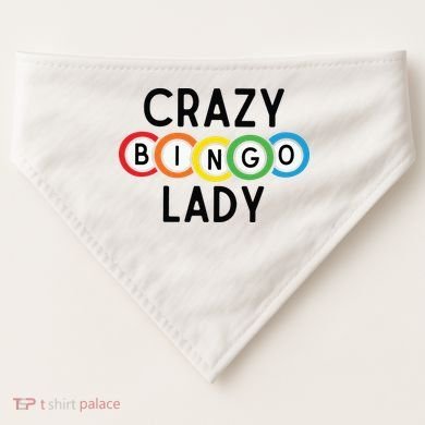 Crazy Bingo Lady USA-Made Doggie Bandana