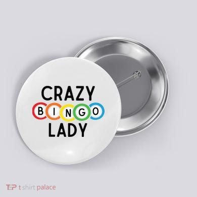 Crazy Bingo Lady Button