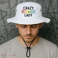 Crazy Bingo Lady Bucket Hat thumb 2