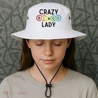 Crazy Bingo Lady Bucket Hat thumb 3