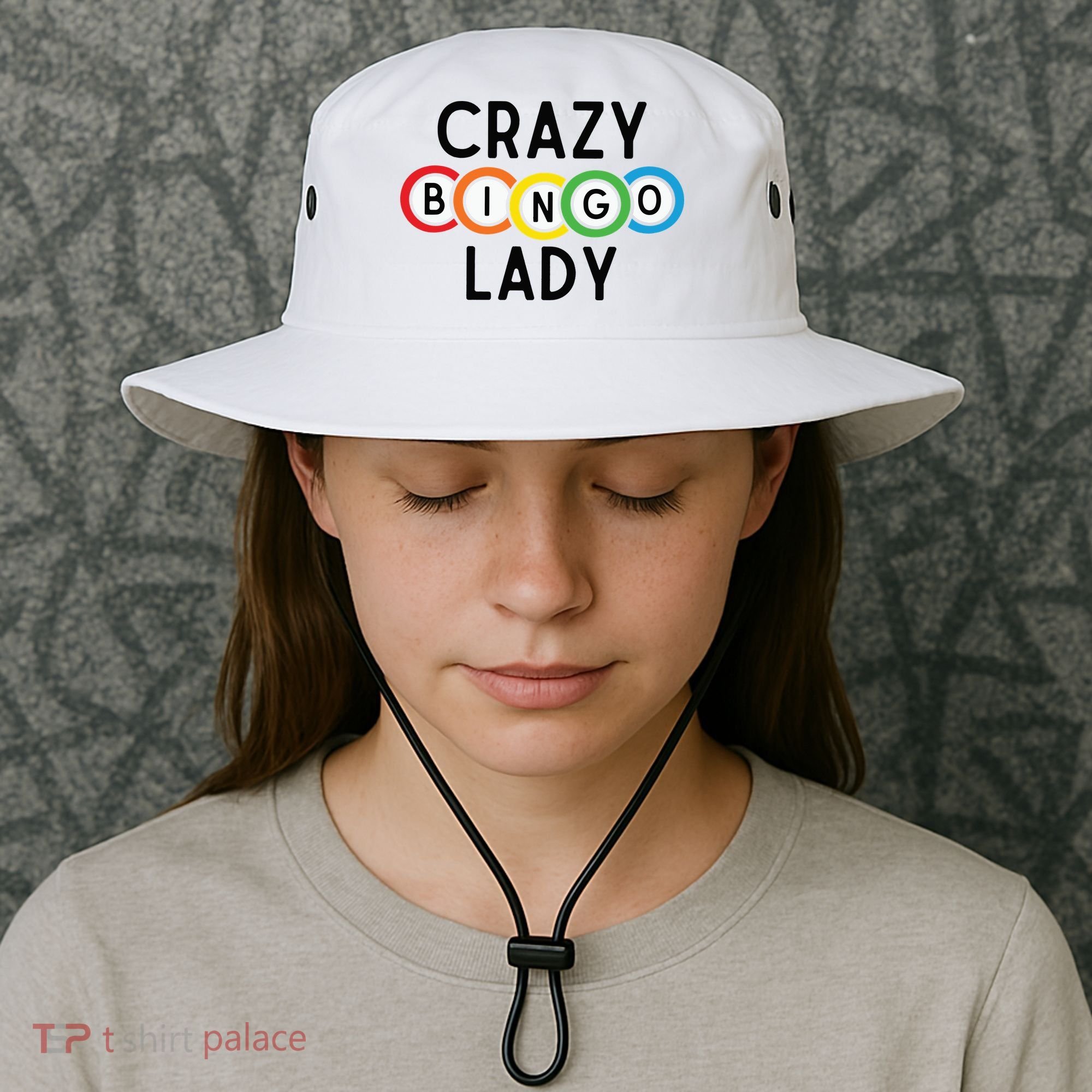 Crazy Bingo Lady Bucket Hat