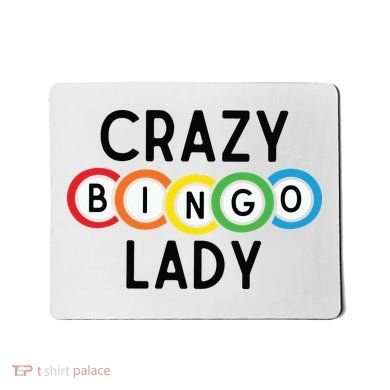 Crazy Bingo Lady Mousepad
