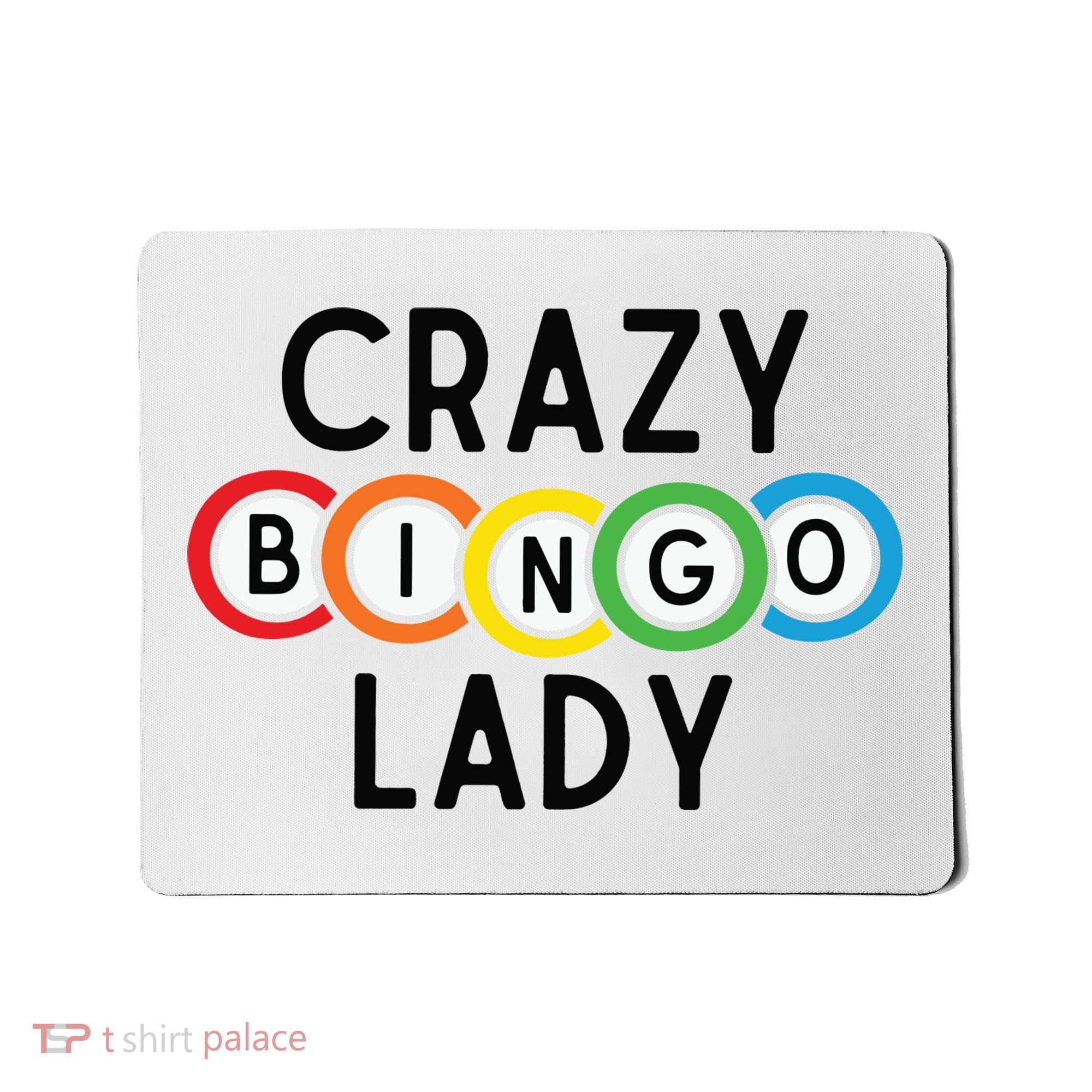 Crazy Bingo Lady Mousepad