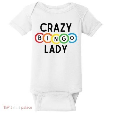 Crazy Bingo Lady Baby Bodysuit