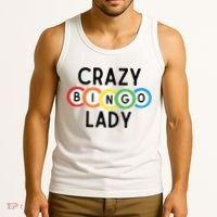 Crazy Bingo Lady Tank Top thumb 3