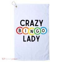 Crazy Bingo Lady Golf Towel thumb 0