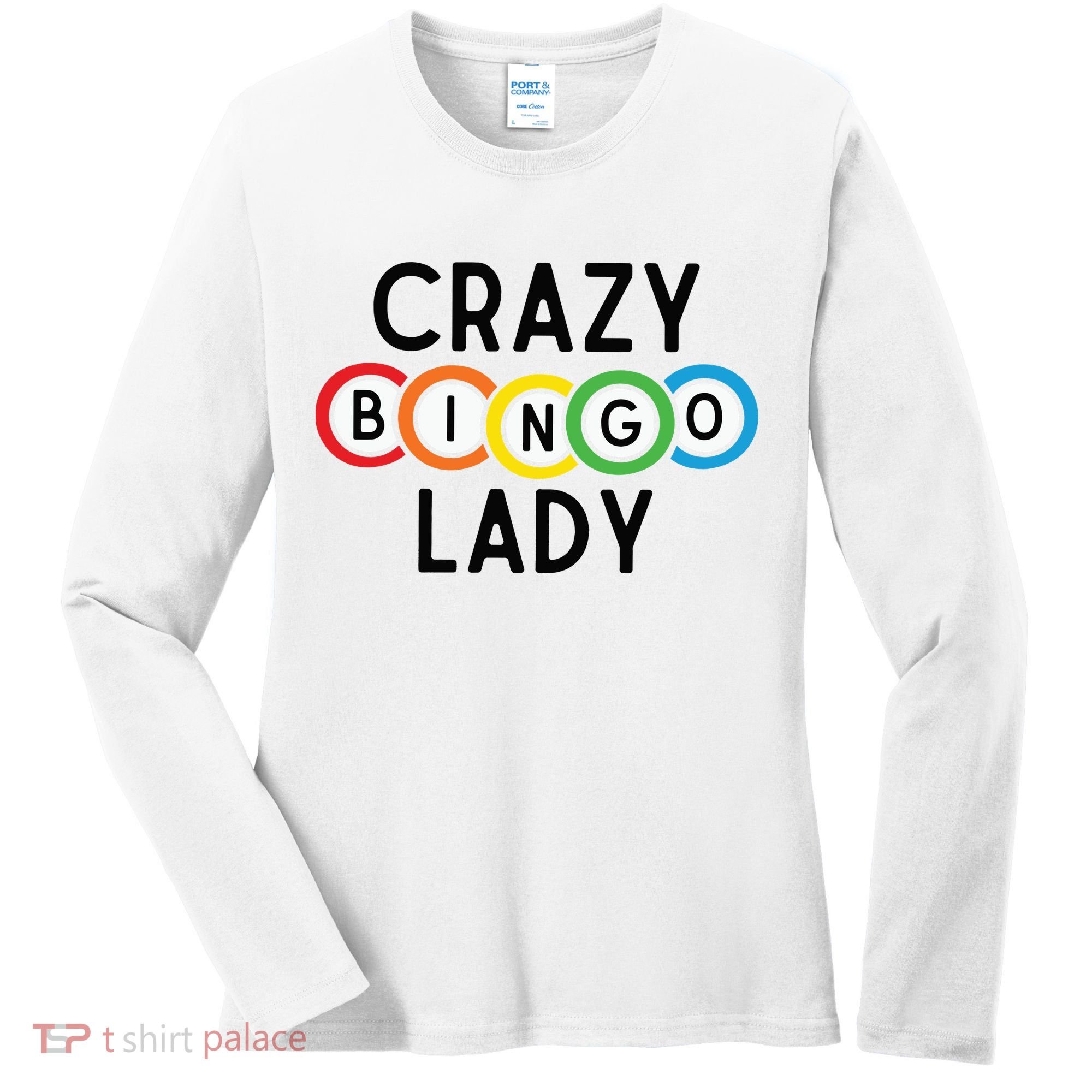 Crazy Bingo Lady Women's Long Sleeve Shirt