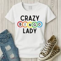 Crazy Bingo Lady Women's T-Shirt thumb 3