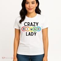 Crazy Bingo Lady Women's T-Shirt thumb 4