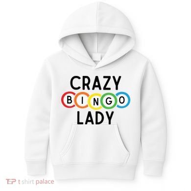 Crazy Bingo Lady Kids Hoodie