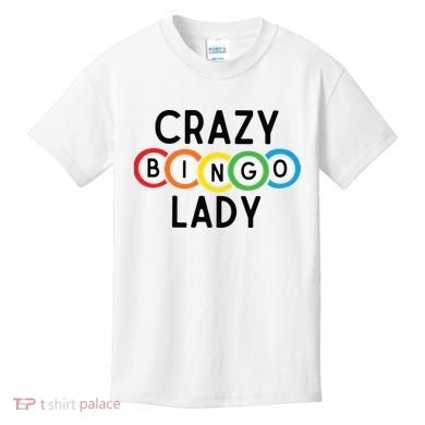 Crazy Bingo Lady Kids T-Shirt