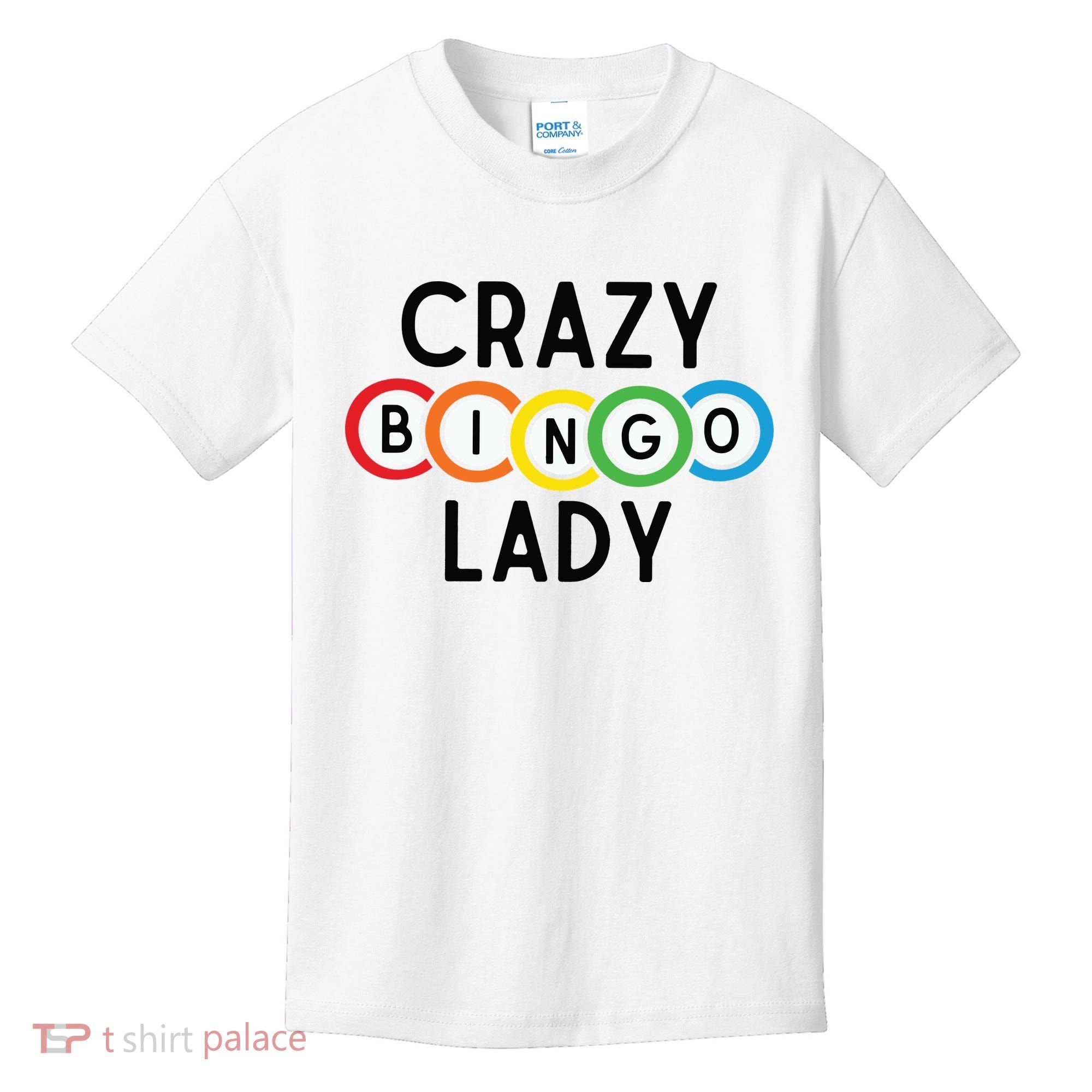 Crazy Bingo Lady Kids T-Shirt
