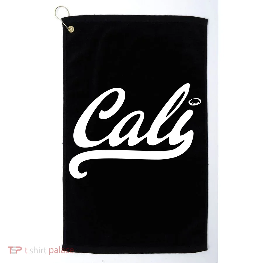 Cali Black Logo Golf Towel