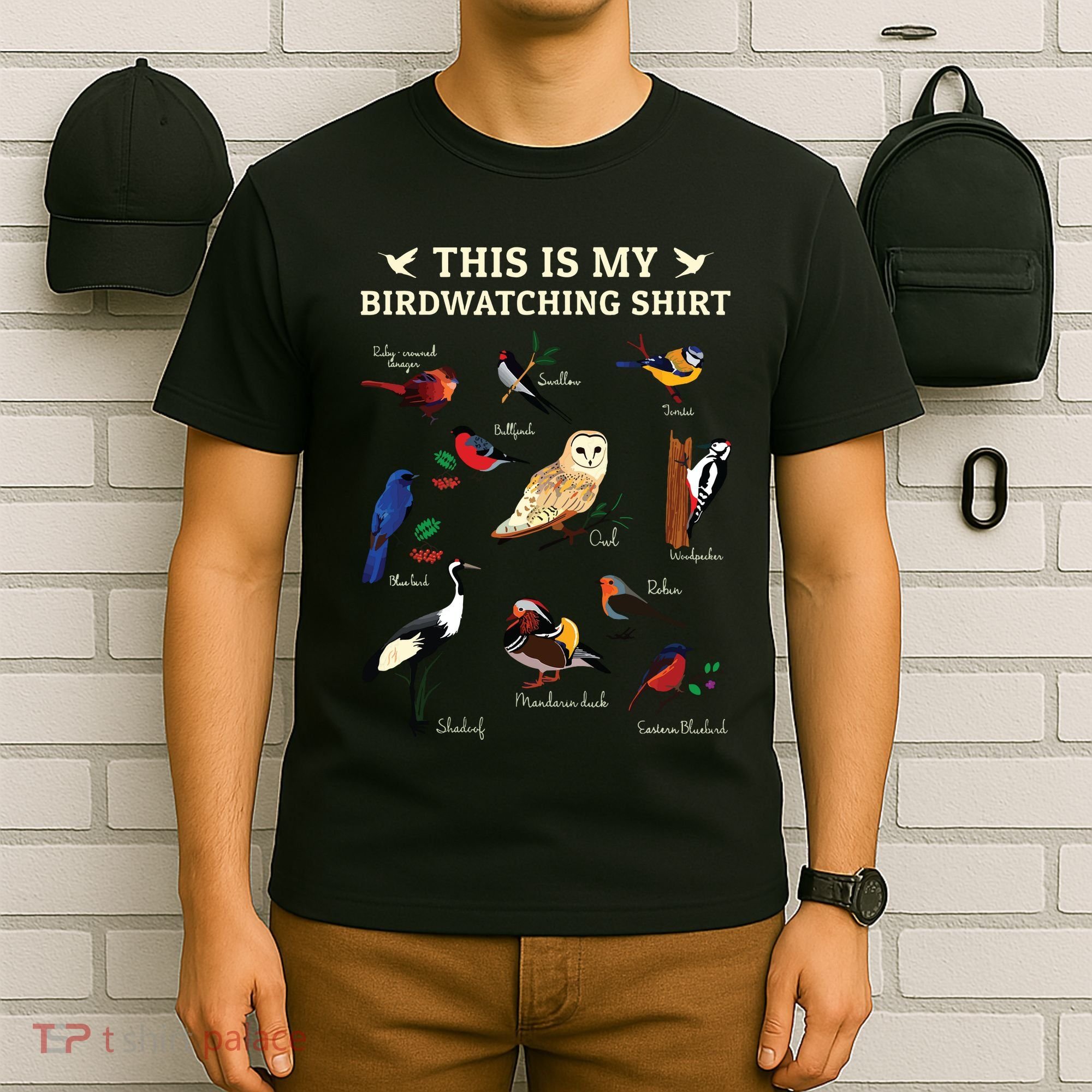 Cool Bird Lover Birdwatching Present Birdwatcher Birder Gift T-Shirt