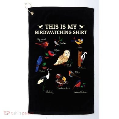 Cool Bird Lover Birdwatching Present Birdwatcher Birder Gift Golf Towel