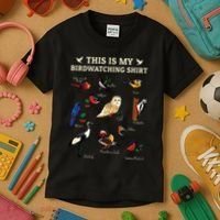 Cool Bird Lover Birdwatching Present Birdwatcher Birder Gift Kids T-Shirt thumb 3