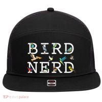 Cool Bird Lover Birdwatching Present Birdwatcher Birder Gift 7 Panel Mesh Trucker Snapback Hat thumb 0