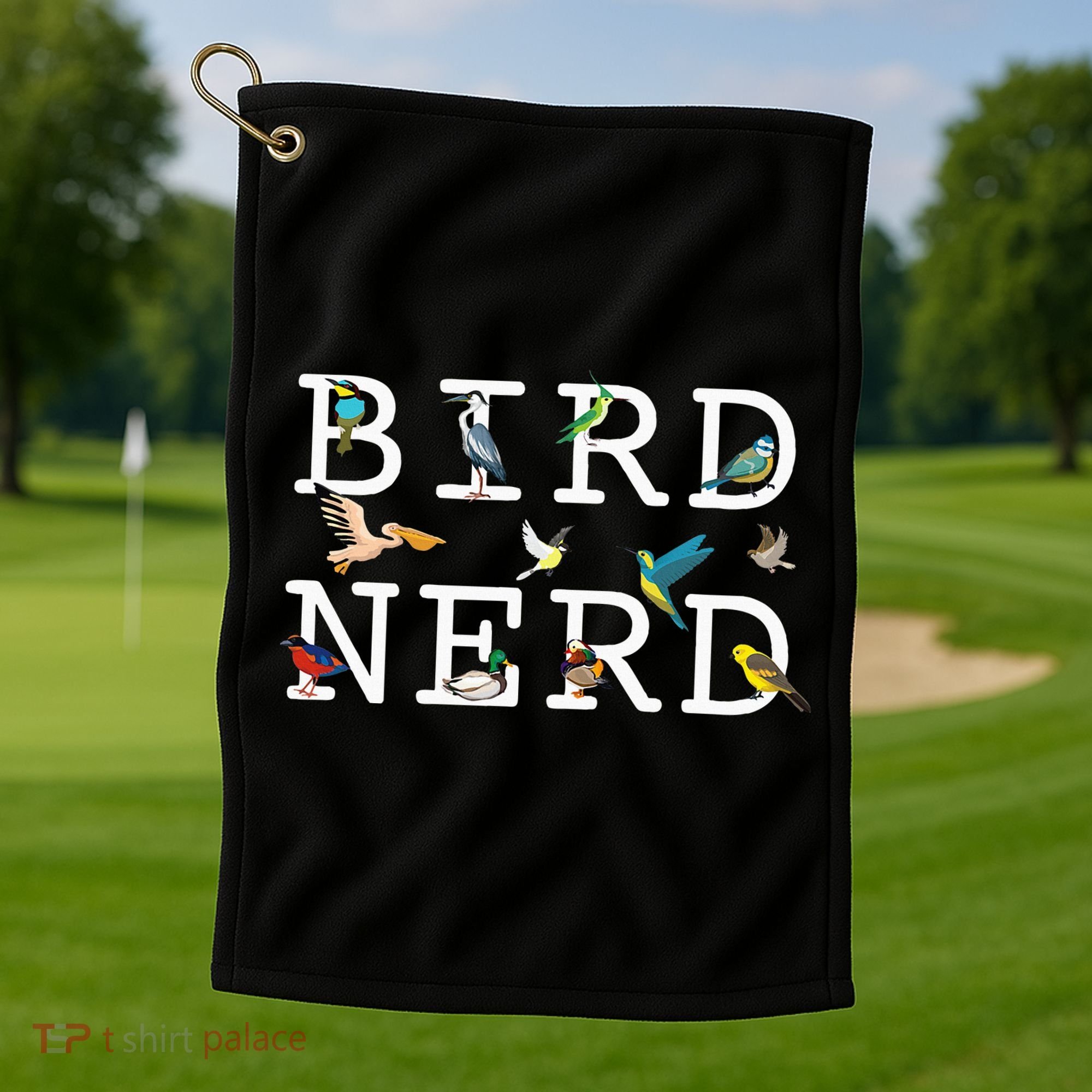 Cool Bird Lover Birdwatching Present Birdwatcher Birder Gift Golf Towel