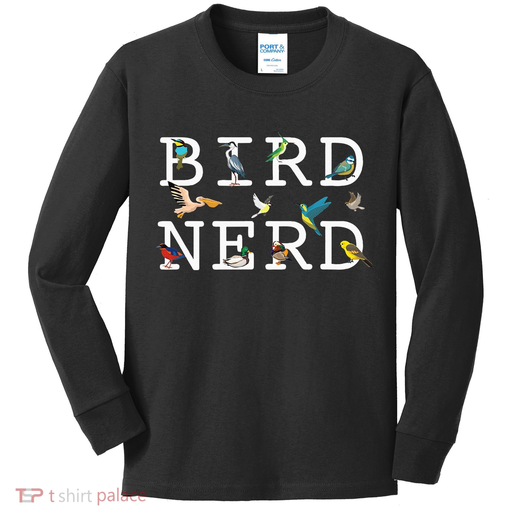 Cool Bird Lover Birdwatching Present Birdwatcher Birder Gift Kids Long Sleeve Shirt