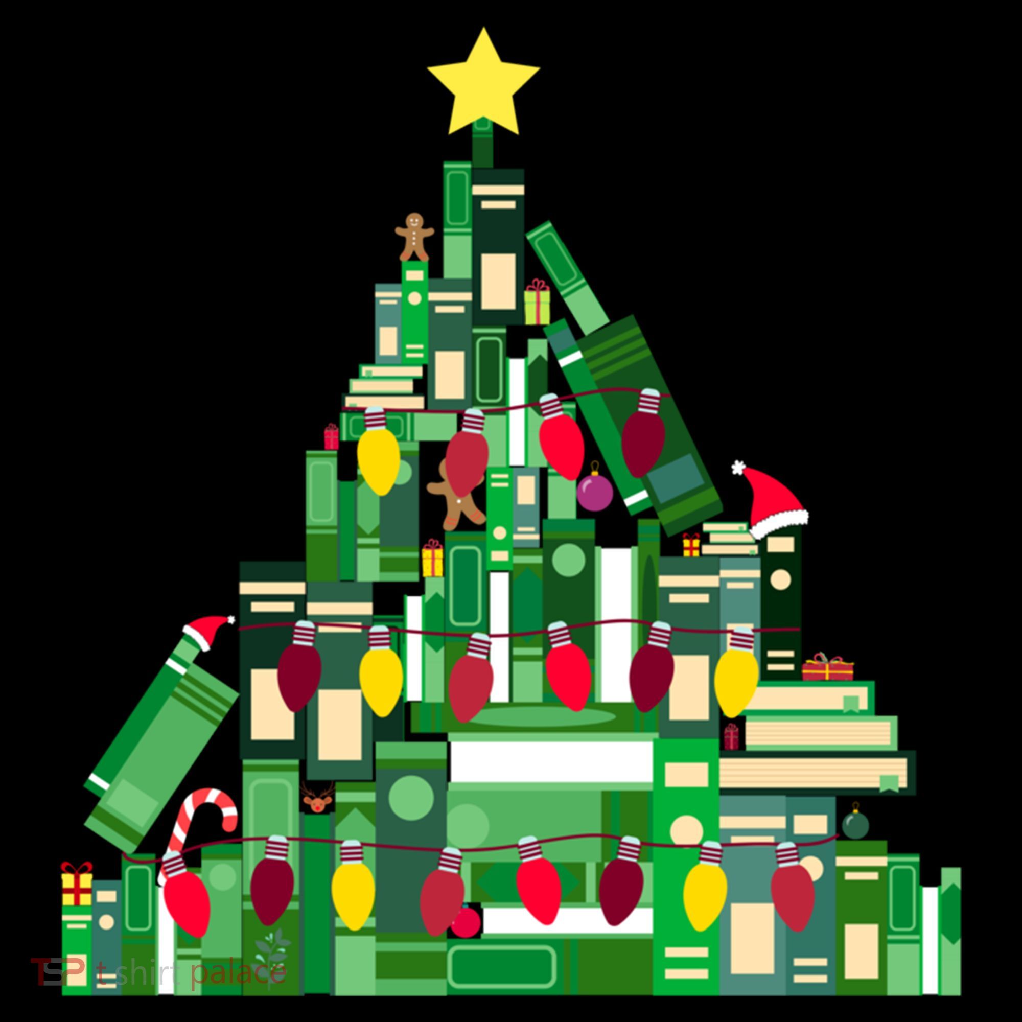 Christmas Book Lover Xmas Tree Reading Nerd Great Gift Bucket Hat