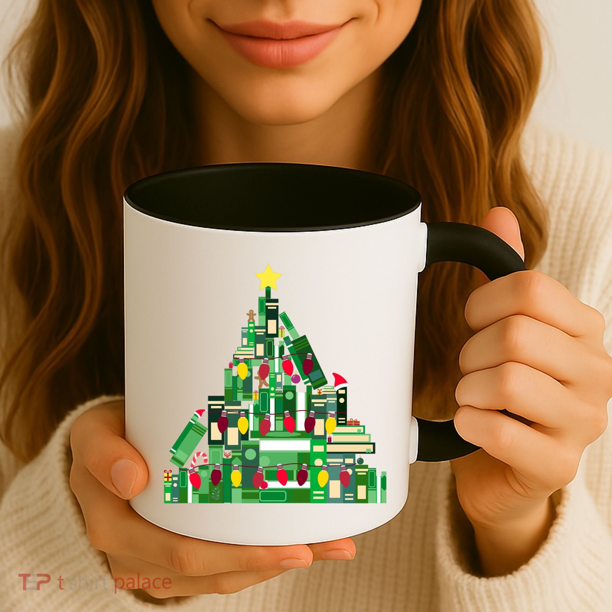 Christmas Book Lover Xmas Tree Reading Nerd Great Gift Coffee Mug