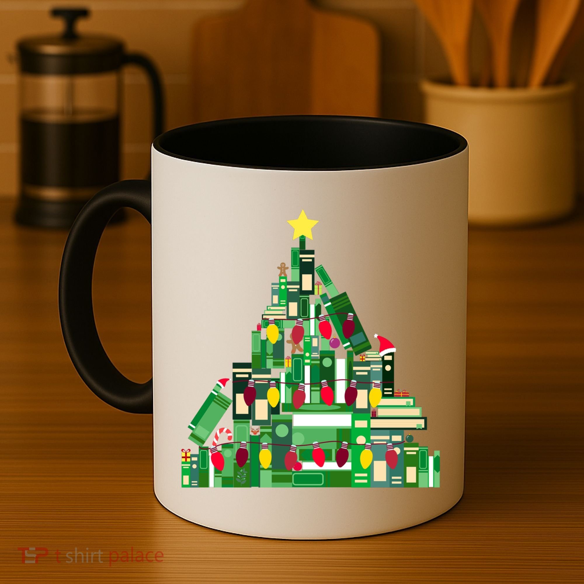 Christmas Book Lover Xmas Tree Reading Nerd Great Gift Coffee Mug