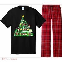 Christmas Book Lover Xmas Tree Reading Nerd Great Gift Pajama Set thumb 0