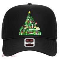 Christmas Book Lover Xmas Tree Reading Nerd Great Gift Hat thumb 0