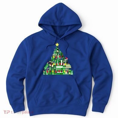 Christmas Book Lover Xmas Tree Reading Nerd Great Gift Hoodie