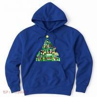 Christmas Book Lover Xmas Tree Reading Nerd Great Gift Hoodie thumb 0
