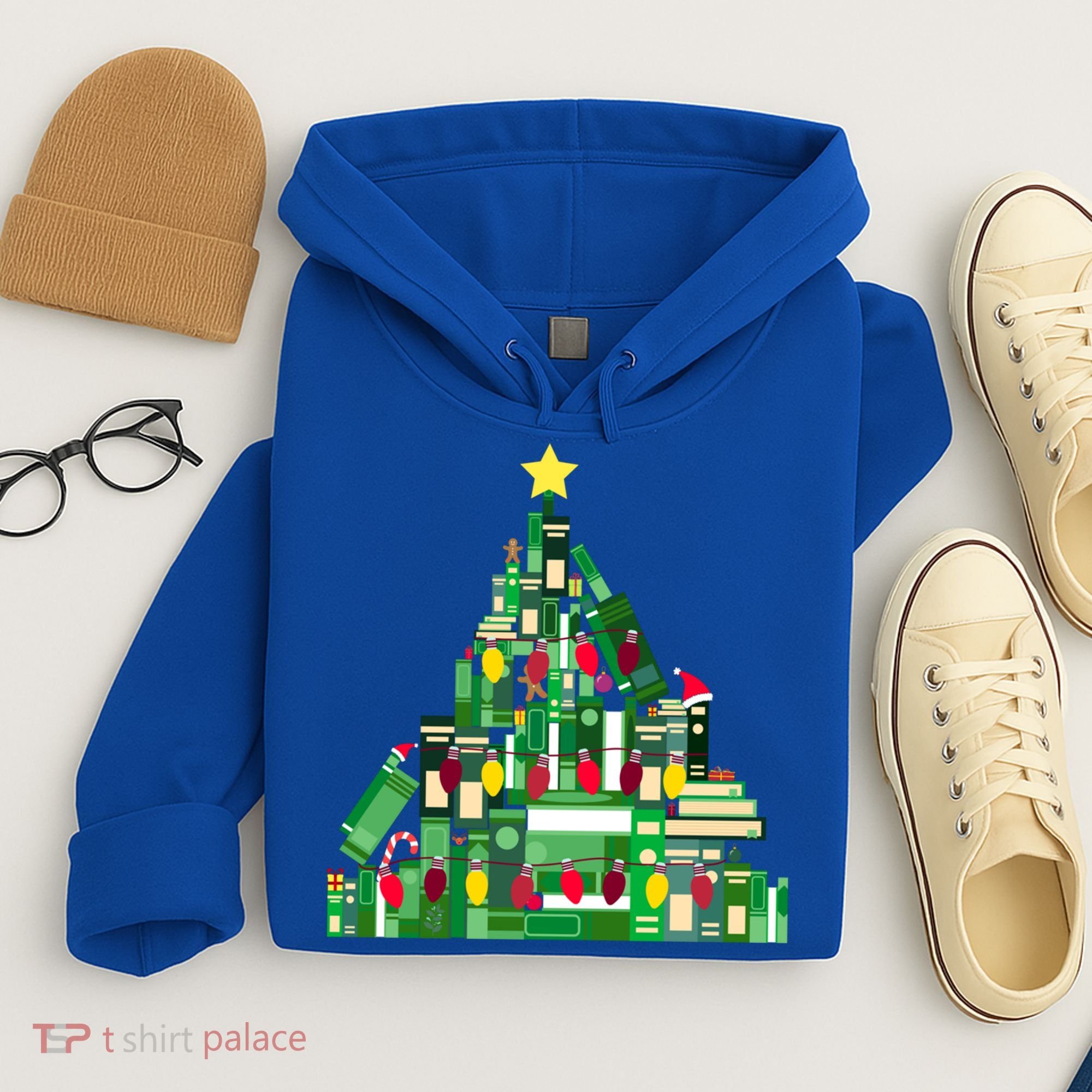 Christmas Book Lover Xmas Tree Reading Nerd Great Gift Hoodie