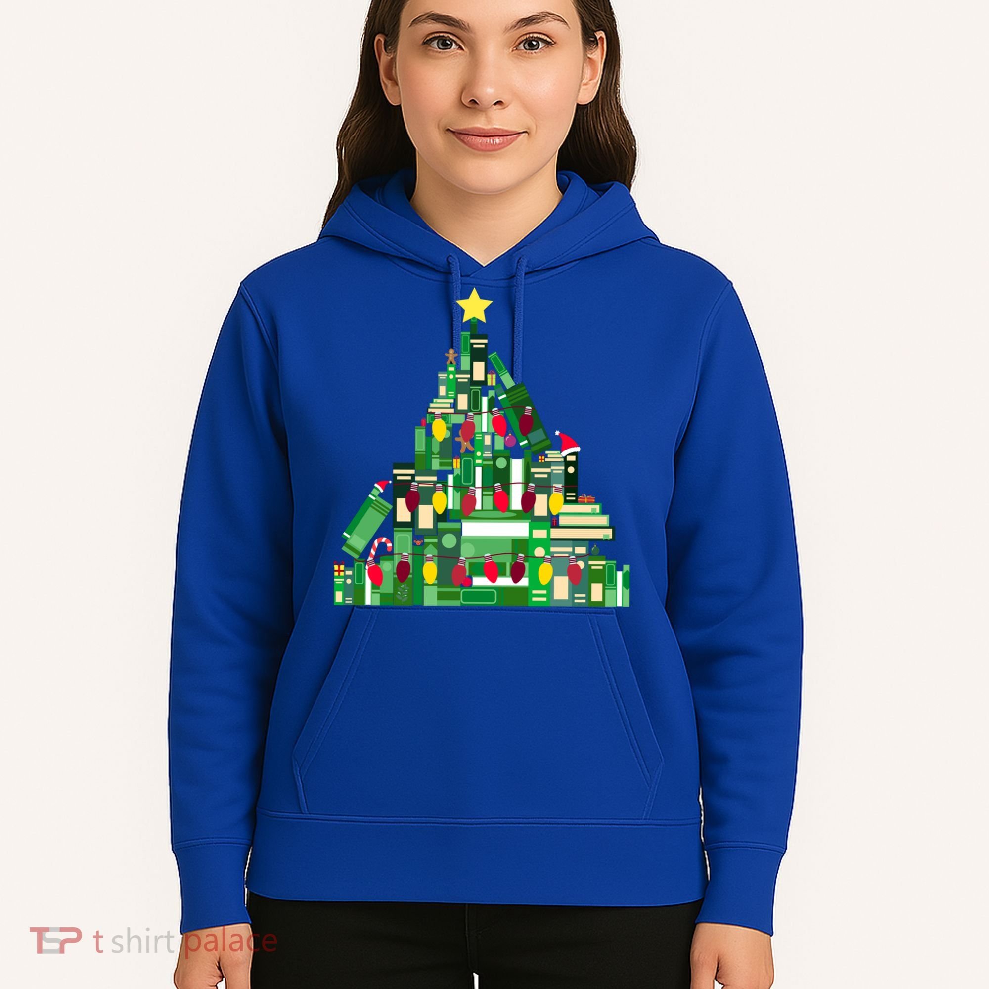 Christmas Book Lover Xmas Tree Reading Nerd Great Gift Hoodie