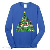 Christmas Book Lover Xmas Tree Reading Nerd Great Gift Long Sleeve Shirt thumb 0