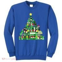 Christmas Book Lover Xmas Tree Reading Nerd Great Gift Sweatshirt thumb 0