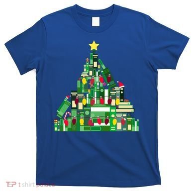Christmas Book Lover Xmas Tree Reading Nerd Great Gift T-Shirt