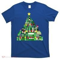 Christmas Book Lover Xmas Tree Reading Nerd Great Gift T-Shirt thumb 0