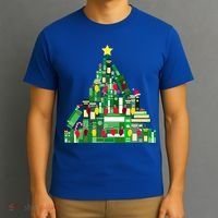 Christmas Book Lover Xmas Tree Reading Nerd Great Gift T-Shirt thumb 3