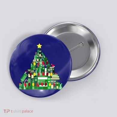 Christmas Book Lover Xmas Tree Reading Nerd Great Gift Button