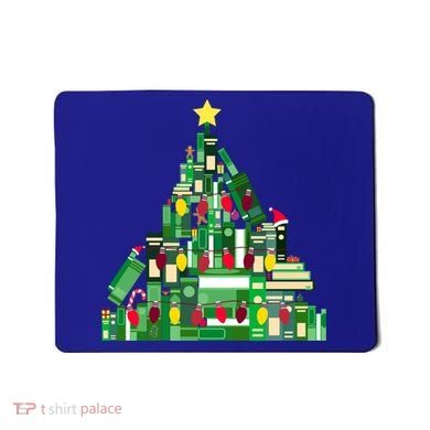 Christmas Book Lover Xmas Tree Reading Nerd Great Gift Mousepad