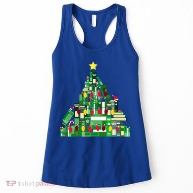 Christmas Book Lover Xmas Tree Reading Nerd Great Gift Women's Tank Top