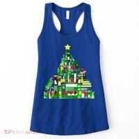 Christmas Book Lover Xmas Tree Reading Nerd Great Gift Women's Tank Top thumb 0