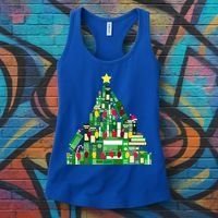 Christmas Book Lover Xmas Tree Reading Nerd Great Gift Women's Tank Top thumb 3