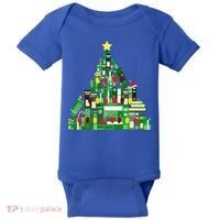Christmas Book Lover Xmas Tree Reading Nerd Great Gift Baby Bodysuit thumb 0
