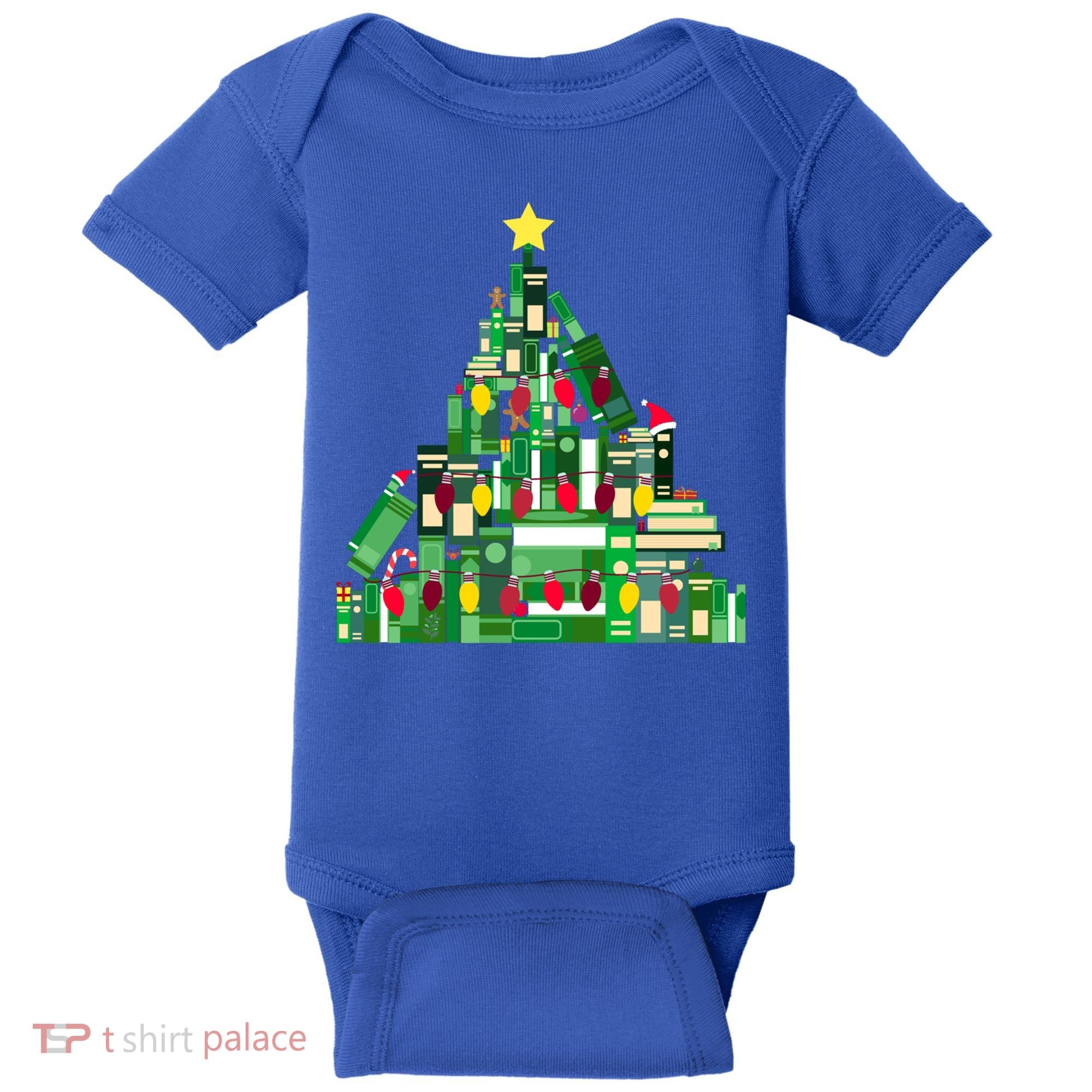 Christmas Book Lover Xmas Tree Reading Nerd Great Gift Baby Bodysuit