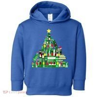 Christmas Book Lover Xmas Tree Reading Nerd Great Gift Toddler Hoodie thumb 0
