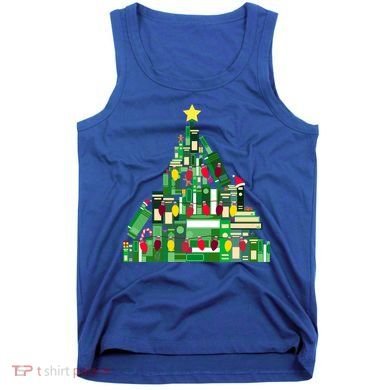 Christmas Book Lover Xmas Tree Reading Nerd Great Gift Tank Top