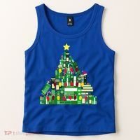 Christmas Book Lover Xmas Tree Reading Nerd Great Gift Tank Top thumb 2