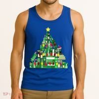 Christmas Book Lover Xmas Tree Reading Nerd Great Gift Tank Top thumb 3