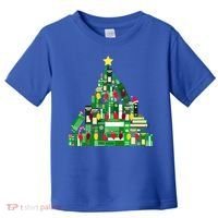 Christmas Book Lover Xmas Tree Reading Nerd Great Gift Toddler T-Shirt thumb 0